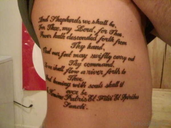 Good Looking Wording Tattoo