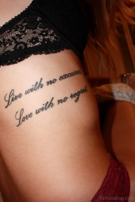 Gorgeous Wording Tattoo