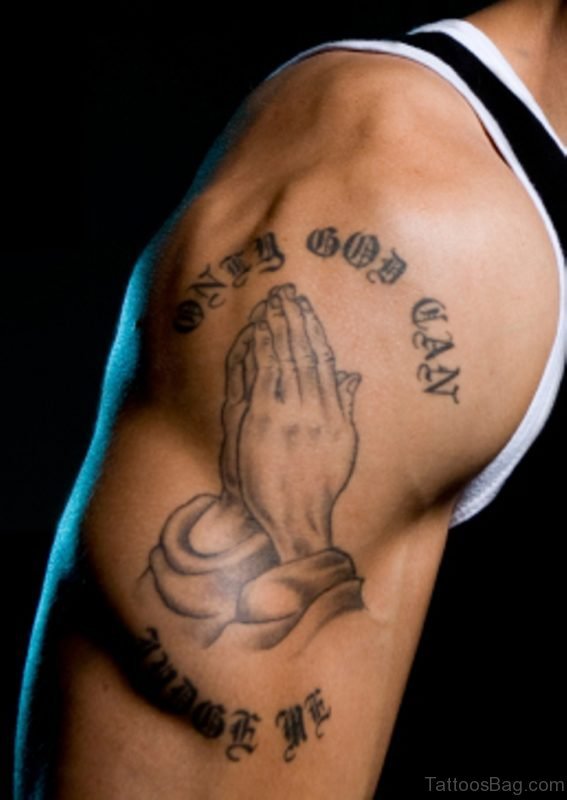 Graceful Praying Hands Tattoo