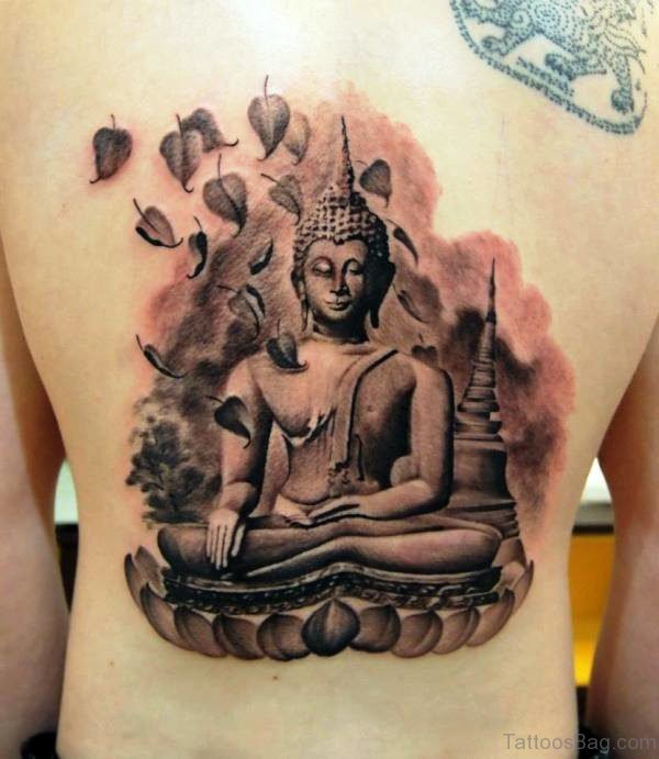 Great Buddha Tattoo On Back