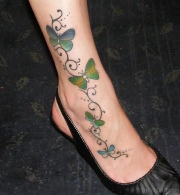 Green Butterfly Tattoo