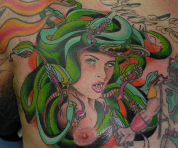 Green Medusa Tattoo