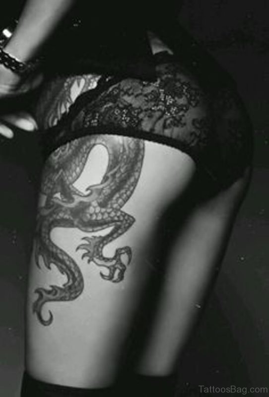 Grey Dragon Tattoo