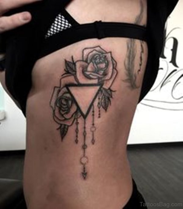 Grey Rose Tattoo Design