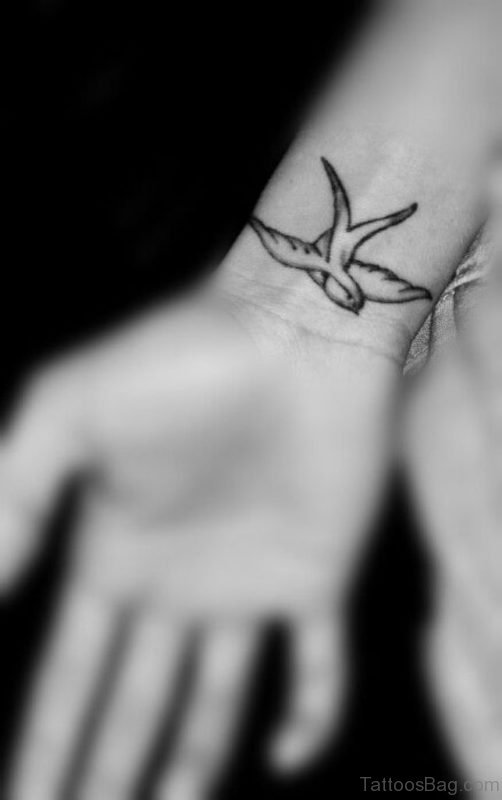 Grey Swallow Tattoo Design 