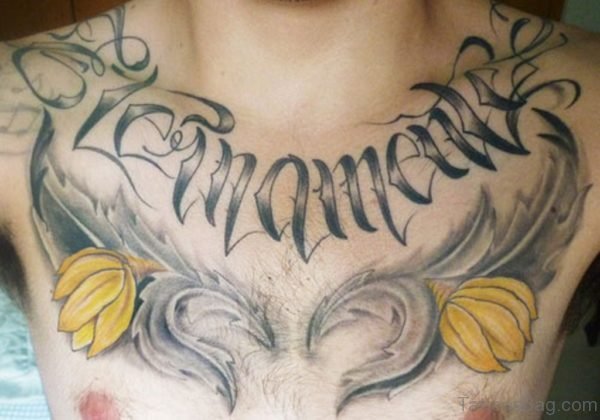 Grey Word Tattoo