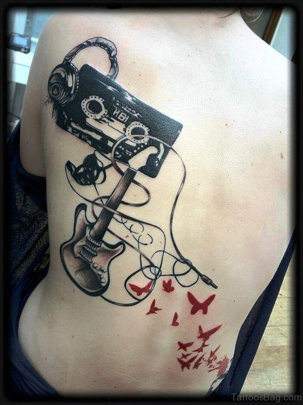 Guitar With Music System On Back