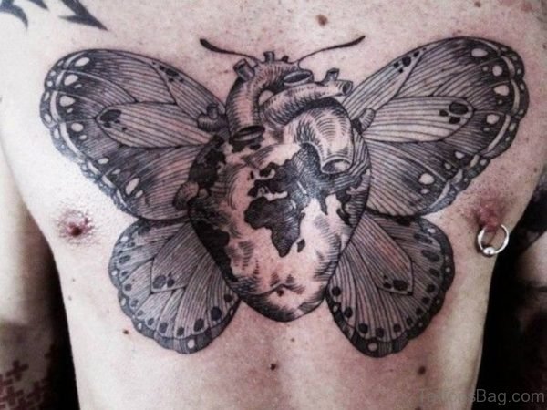 Heart And Butterfly Tattoo