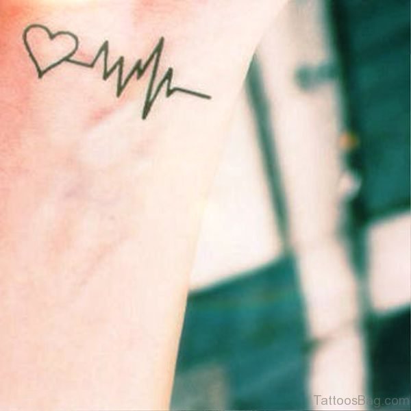 Heartbeat Wrist Tattoo