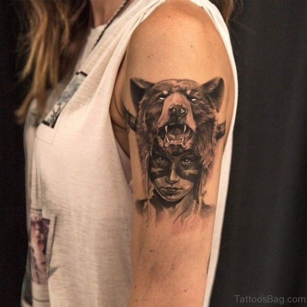 Horror Wolf Tattoo