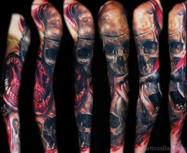 Horrer Skull Tattoo