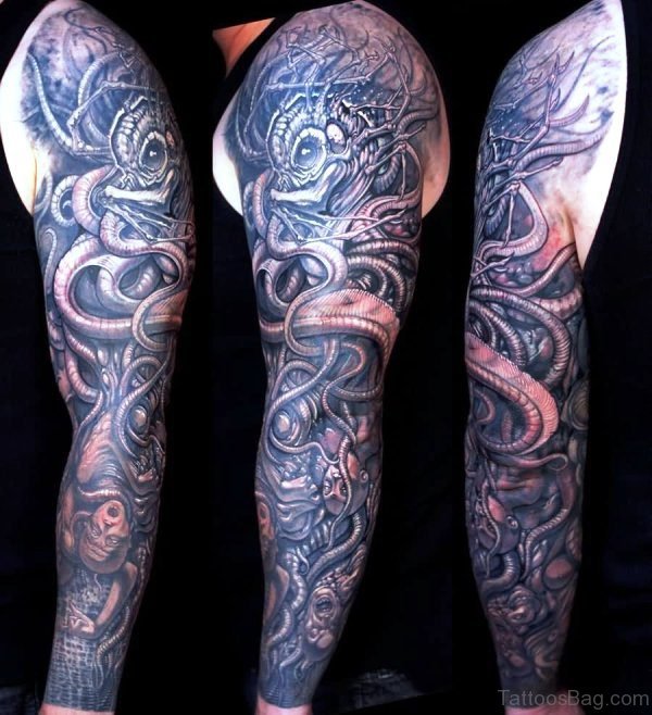 Horror Kraken Tattoo