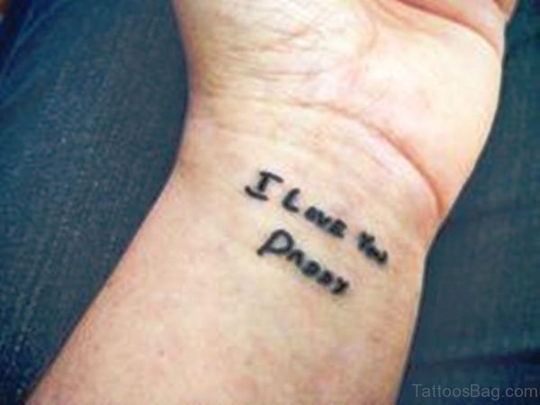 I Love You Paddy Wrist Tattoo