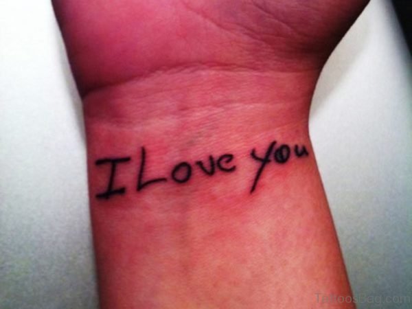 I Love You Wrist Tattoo Design