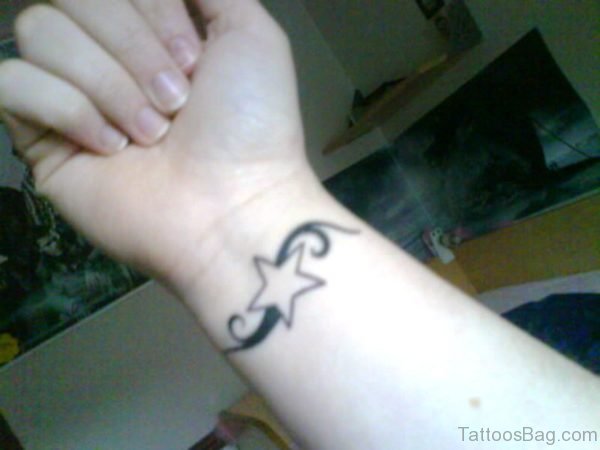 Image Of Star Tattoo On Wrist