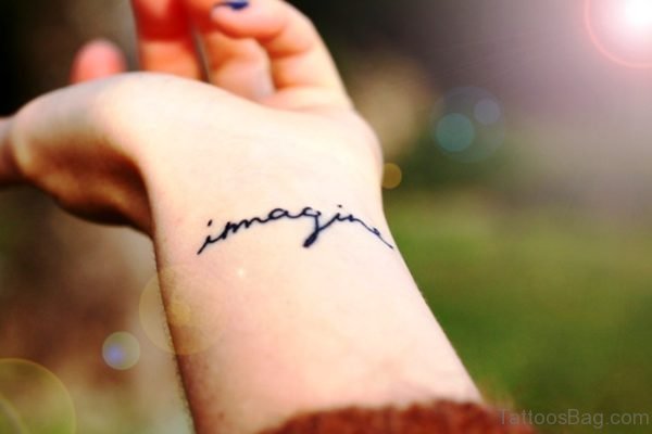 Imagine Tattoo On Wrist