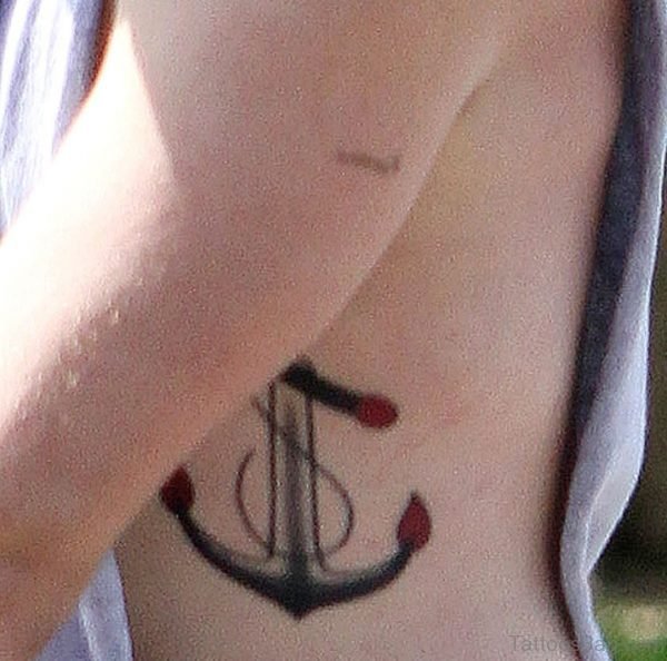 Impresisive Anchor Tattoo On Rib