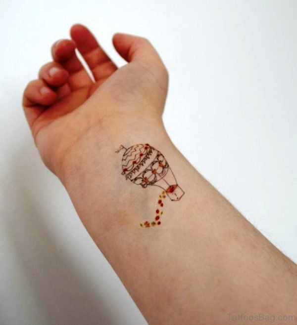Impressive Balloon Tattoo On Wrist