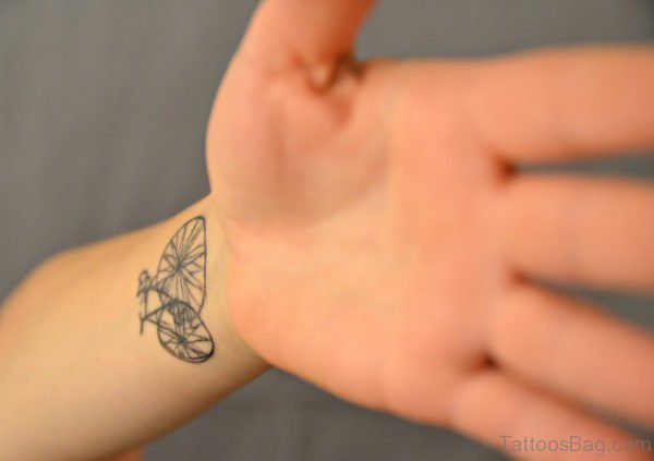 Impressive Wrist Cycle Tattoo