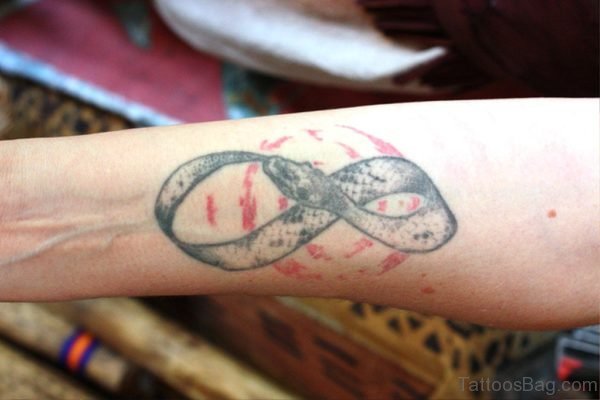 Infinity Snake Tattoo On Wrist