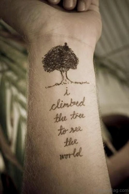 Inspiring Quote Tattoo On Wrist