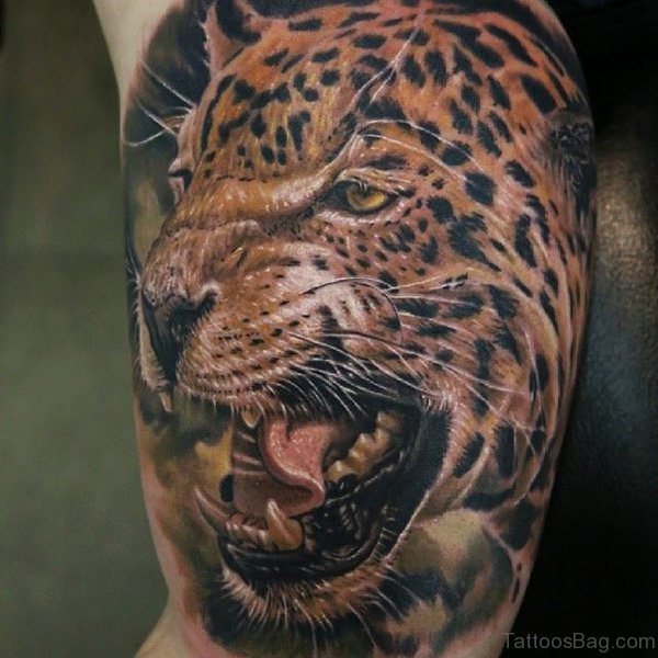 Jaguar Tattoo On Bicep