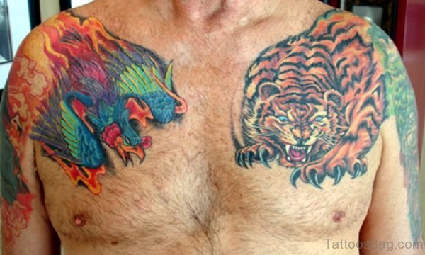 Japanese Tiger Tattoo Chest