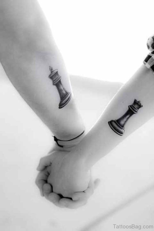 King And Queen Chess Tattoo