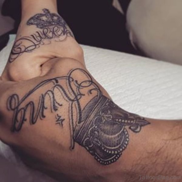 King Crown Tattoo On Wrist