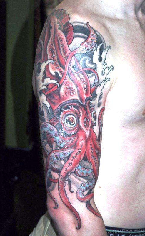 Kraken Colored Tattoo