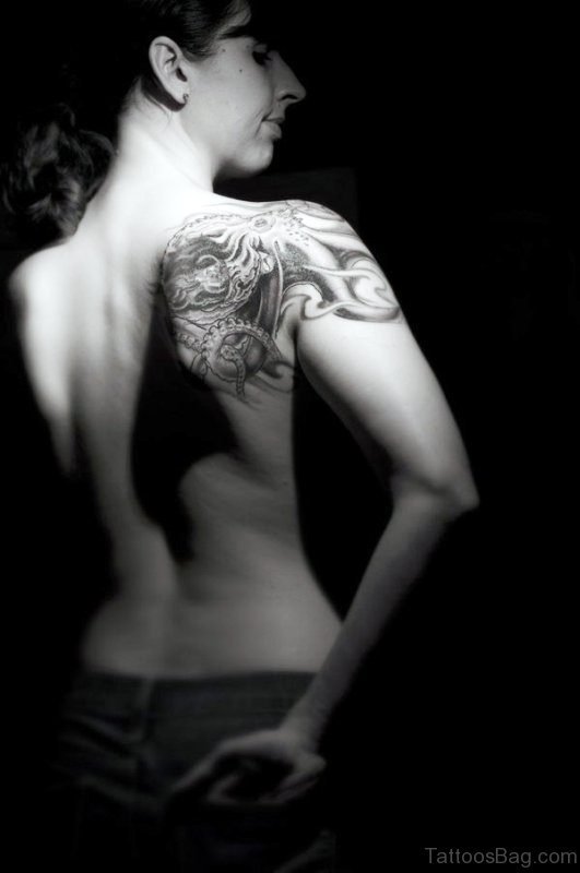 Large Back Shoulder Tattoo