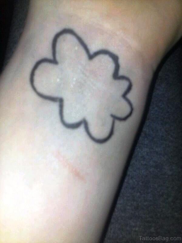 Large Cloud Tattoo On Wrist