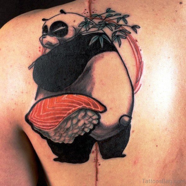 Large Panda Shoulder Tattoo