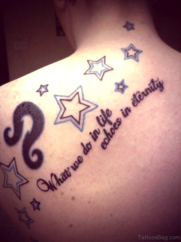 Lea Zodiac Sign And Star Tattoo