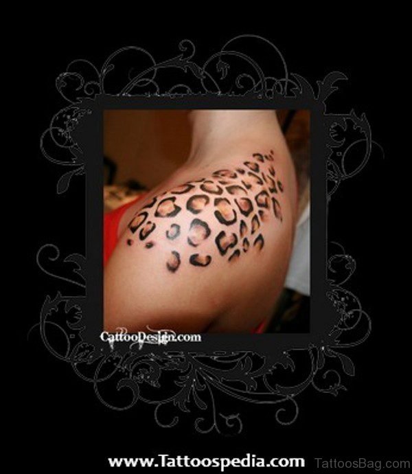 Leopard Print Shoulder Tattoo