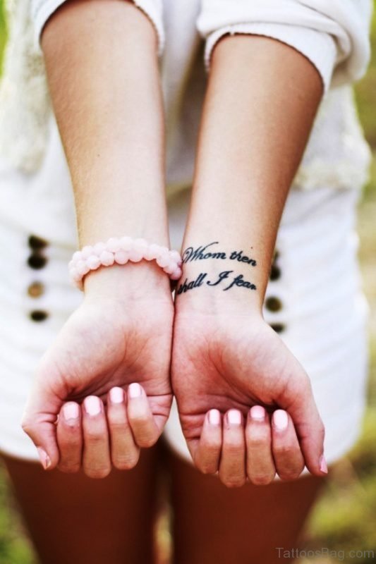 Lettering Wrist Tattoo