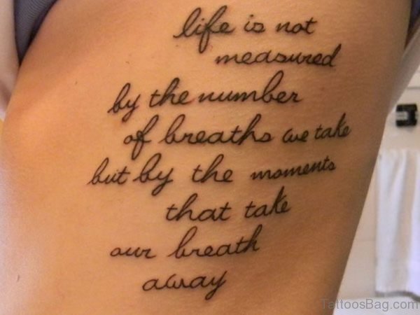 Life Quote Tattoo