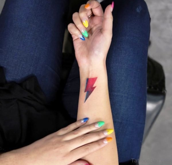 Lightning Bolt Tattoo On Wrist