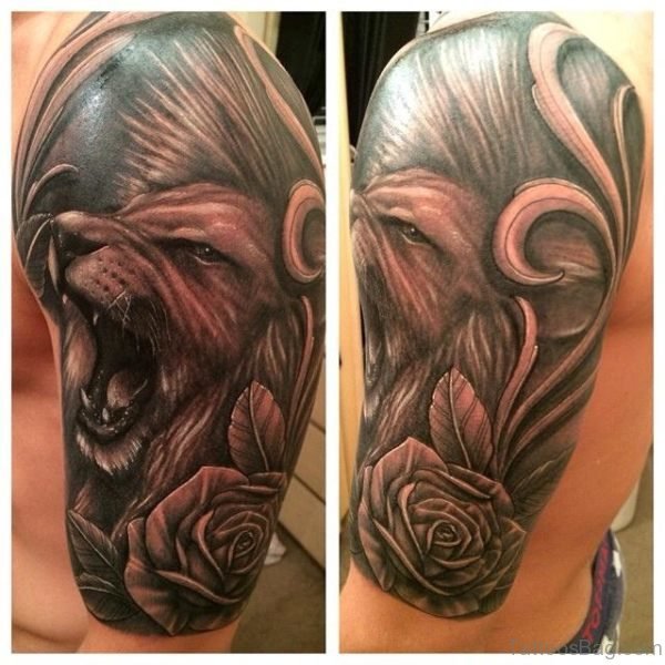Lion Half Sleeves Shoulder