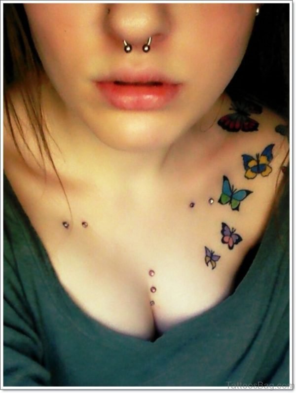 Little Colorful Butterfly Tattoo