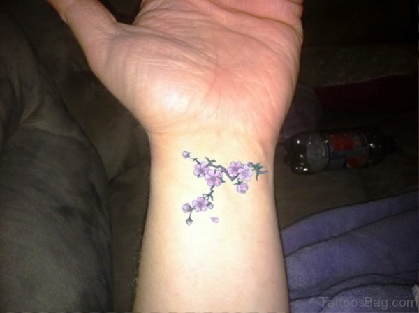 Little Flowers Tattoo On Wrist