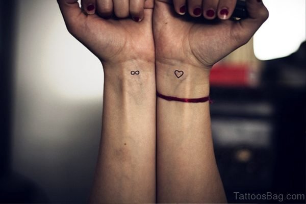 Little Heart And Infinity Tattoo