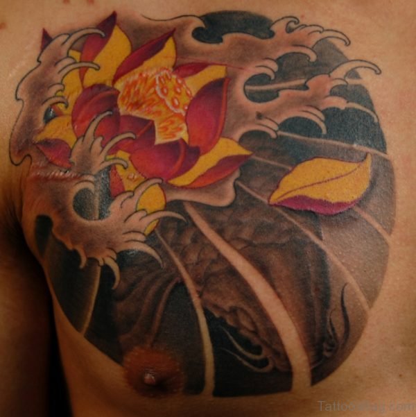 Lotus And Fish Tattoo