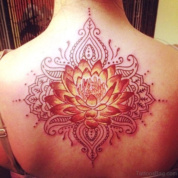 Lotus Flower Neck Tattoo