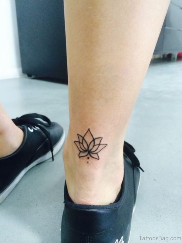 Lotus Tattoo on Ankle