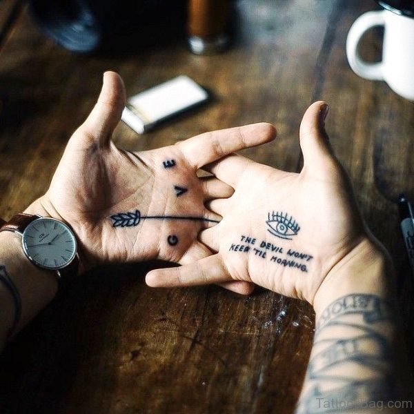 Love Arrow Tattoo On Hand