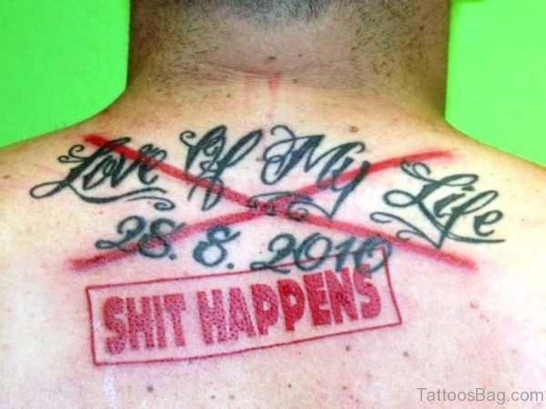 Love If My Life Tattoo On Neck