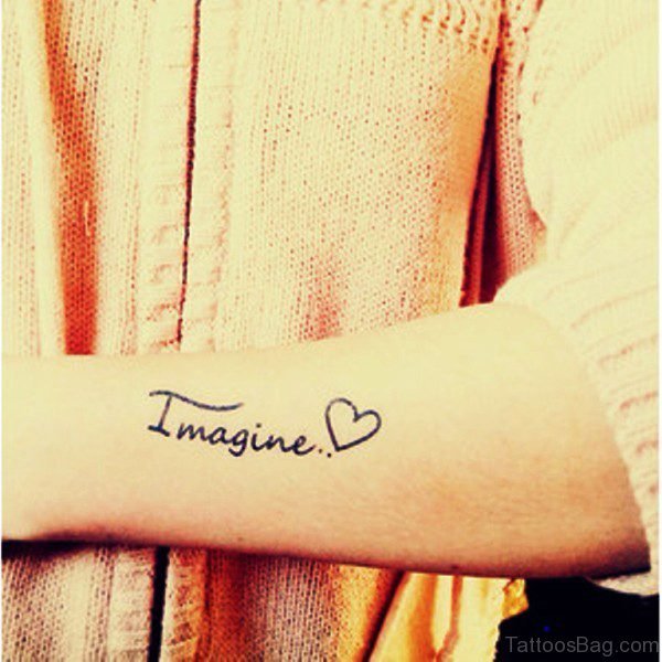 Love Imagine Tattoo On Wrist