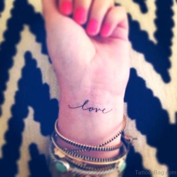 Love Tattoo On Wrist
