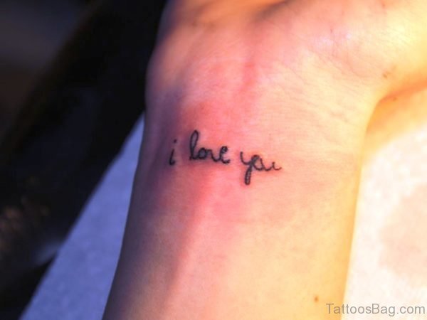 Love You Wrist Tattoo